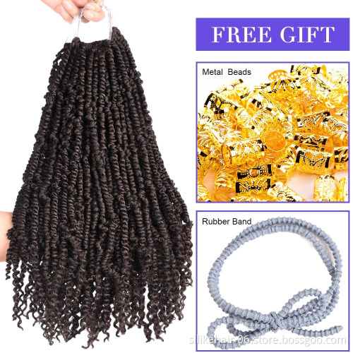 passion  Braiding spring Hair Extension Crochet twist Hair  18'' 24strands Jumpy Wand Curl Jamaican Bounce bug bundles Synthetic